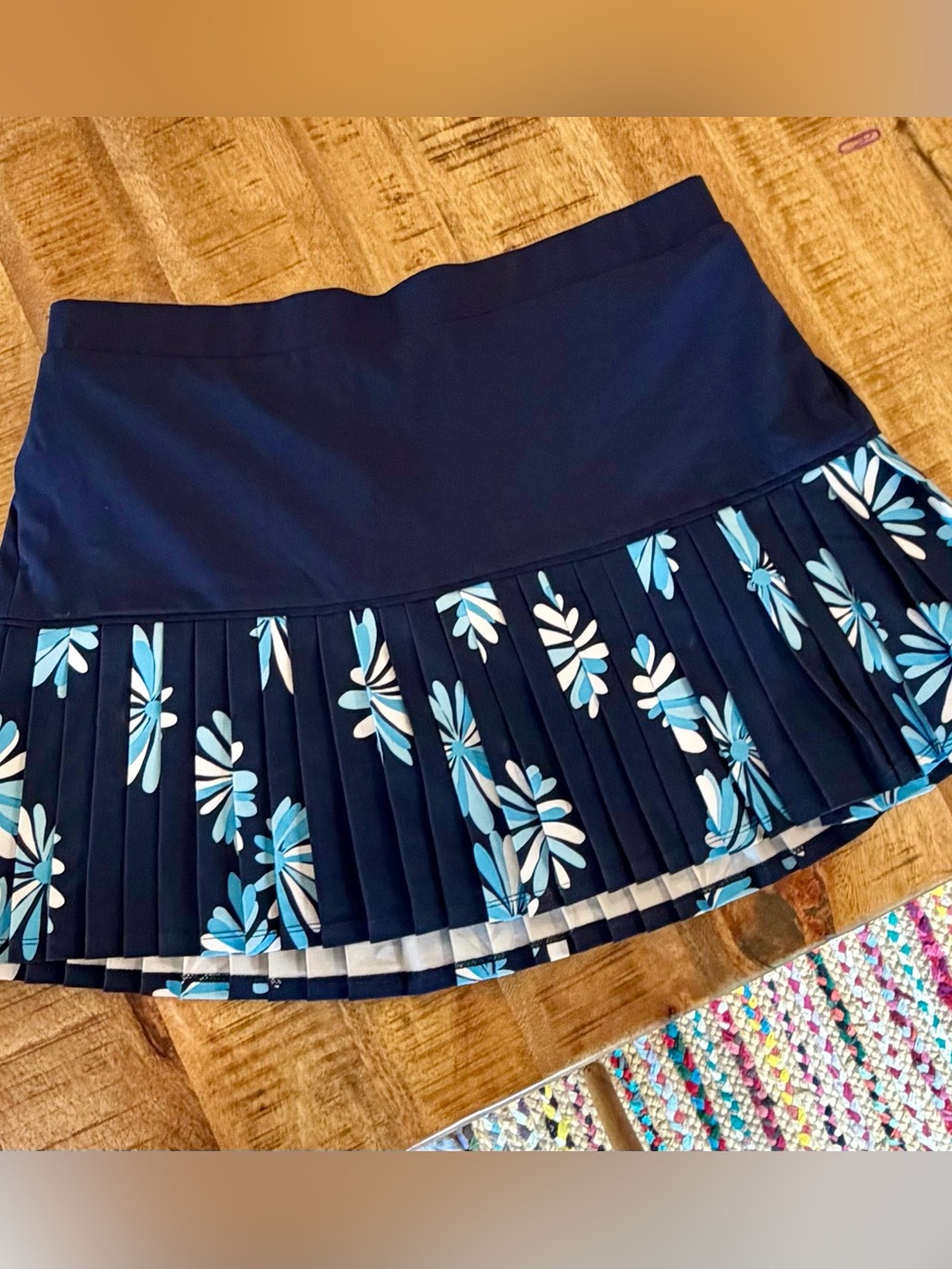 PGA Tour Navy Pleated Golf Skirt